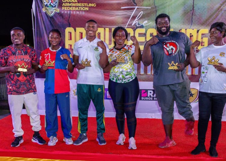 ARMWRESTLING SUPERMATCH: Godwin Sackey, Daniel Acquah and Mabel Yeboah thrills fans