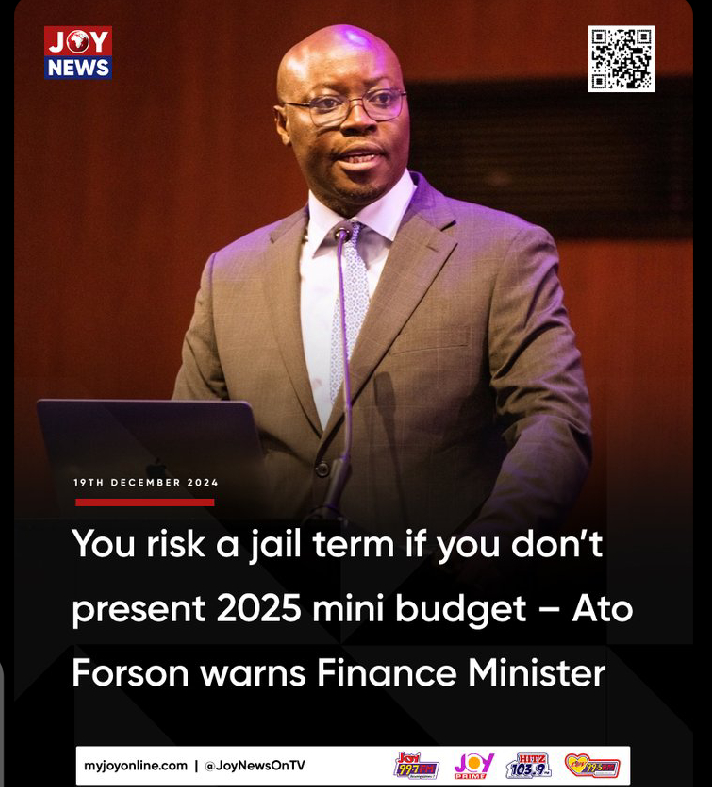 Breaking: The finance minister might be imprisoned for the 2025 mini budget