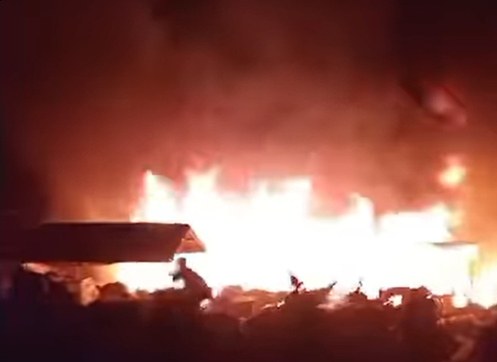 Fire destroys several properties at Techiman Central Market