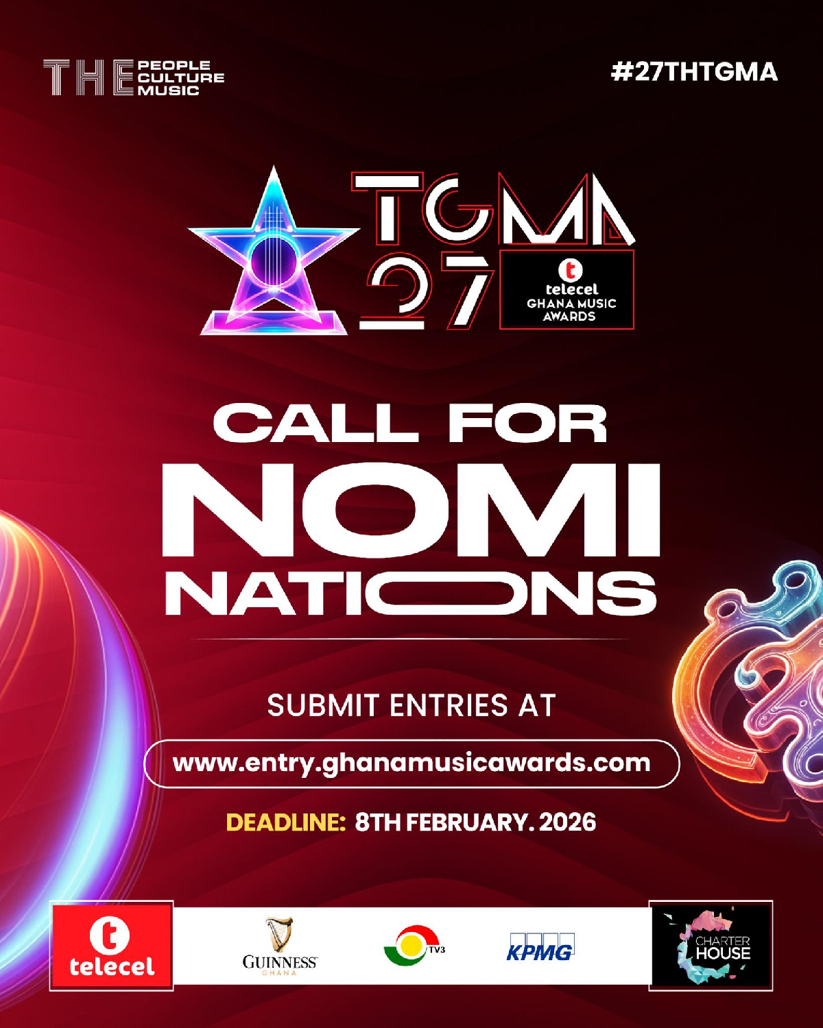 Telecel Ghana Music Awards Announce Call for 2026 Entries