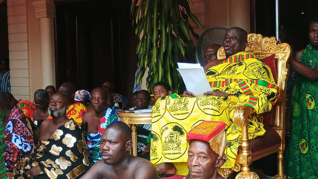 E/R:Okyenhene Renews Call for Intensified Fight Against Galamsey, Warns Complicit Chiefs