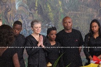 The widow of the late Kofi Annan with some family members
