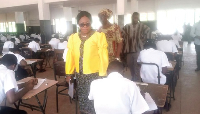 Professor Smile Gavua Dzisi and some teachers at the exam hall