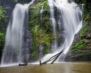 Waterfalls are popular tourist sites in Ghana