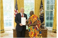 Dr. Barfuor Adjei-Barwuah was presented his credentials to President Donald Trump