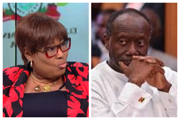 Presidential Staffer, Nana Yaa Jantuah [L] and former finance minister, Ken Ofori-Atta