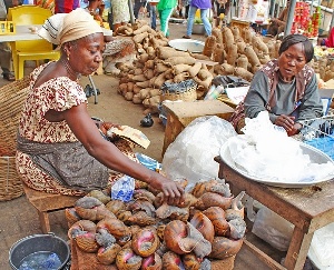 Snail Stall Kumasi Market