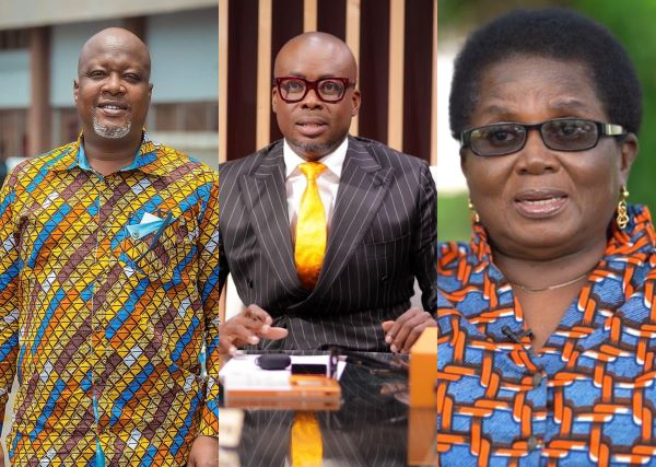 L-R: Kwame Sefa Kayi, Paul Adom Otchere and Elizabeth Ohene