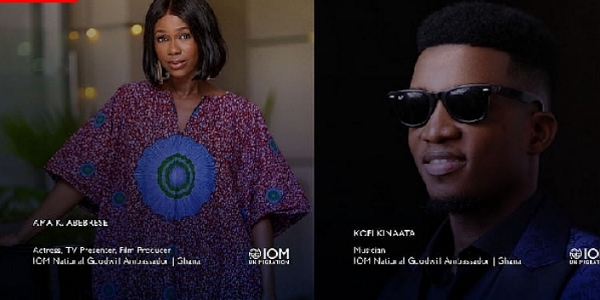 Ghanaian filmaker, Ama K. Abebrese and musician, Kofi Kinaata