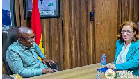 Dr John Jinapor (L) in a photograph with Laura Ranalli (R)