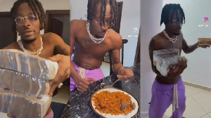 Shatta Wale showed appreciation to Efia Odo for the meal