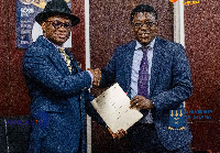 Professor Bawole (R) and Dr Ampong (L) are representing academia and industry, respectively