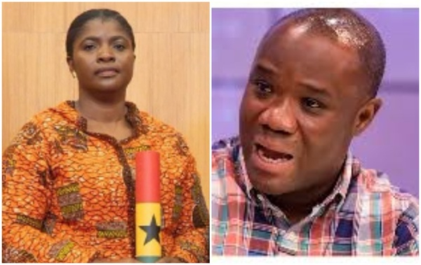 Newly appointed Deputy EC chair Emelia Afi Agenyo (L) Felix Kwakye Ofosu (R)