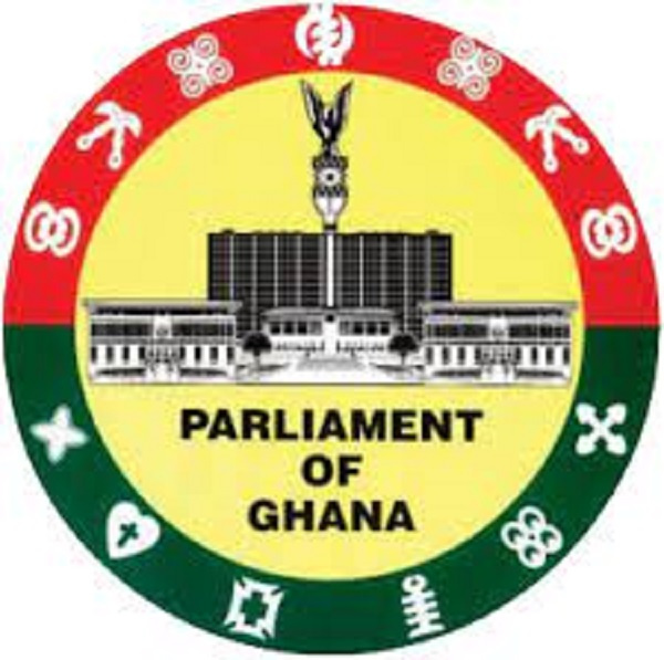 The logo of Ghana's Parliament