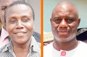 The suspect, Gregory Afoko [left] and the late Adams Mahama