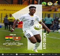 Ghana is playing Uganda in the men's football final of the 13th Africa Games