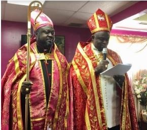 Founder,Arch Bishop Dr. Daniel Antwi Boasiako(R), Pastor Dennis Anane(L)