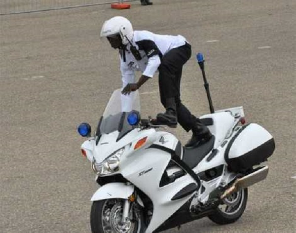 A police dispatch rider