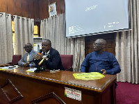 Photo of Officials addressing the delegates who were present
