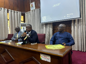 Photo of Officials addressing the delegates who were present