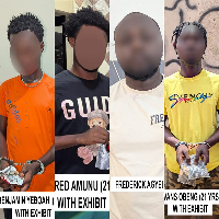 A file photo file of some people involved in  illicit drug trafficking in Kumasi