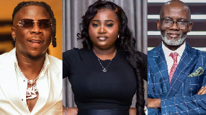 Vida (M) says Gabby Otchere-Darko (R) penned Stonebwoy’s (L) 'Believe in Africa' track