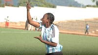 Grace Nyinawumuntu seen giving tips to AS Kigali women club in the on-going national women football
