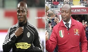 Stephen Appiah with Abedi Pele in an enhanced photo