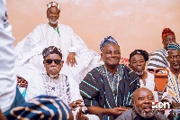 Kennedy Agyapong in a group picture with Yaa Naa and some elders