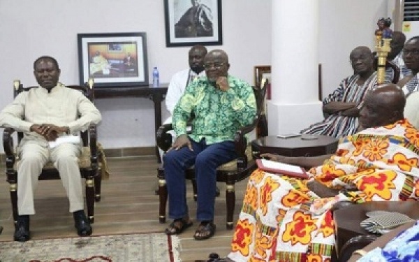 The Board and Management of COCOBOD paid a courtesy call on the Okyenhene