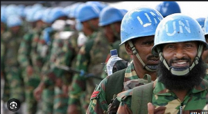 Some military officers at UN peace keeping missions