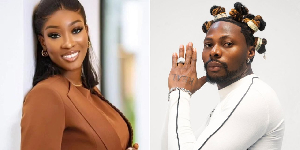 Dami Marshall (L) denies having an affair with Afrobeats singer Asake (R)