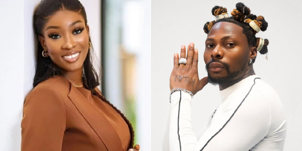 Dami Marshall (L) denies having an affair with Afrobeats singer Asake (R)