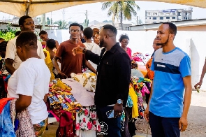 Bishop Raymond Acquah (in black) interacting with some particpants