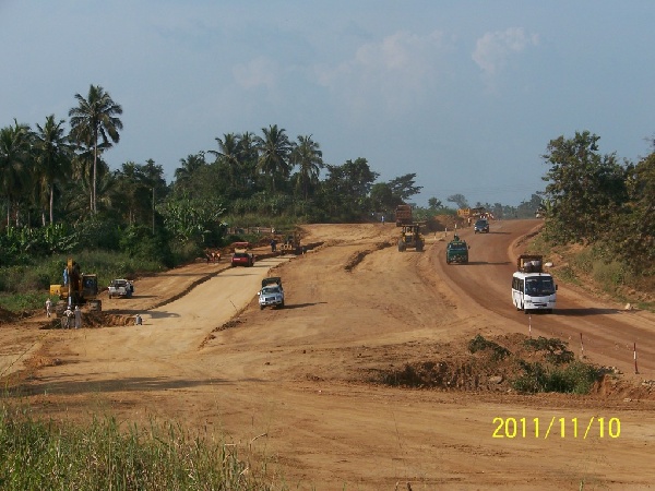 Ongoing works on the Accra-Kumasi Highway | File photo