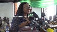 Charlotte Osei addressing Nananom