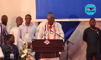 Former President John Agyekum Kufuor speaking at the conference