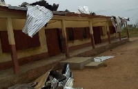Several buildings in the district have completely been damaged after the rainstorm