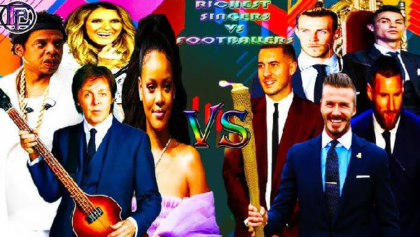 Who takes home more between footballers and musicians