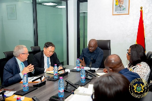 Dr Ato Forson with Wencai Zhang, Managing Director of World Bank Group during the meeting