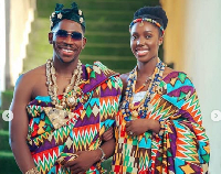 Nigerian gospel musician, Moses Bliss and his Ghanaian wife, Marie Wiseborn