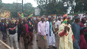 Some of the clergymen walking with the EC