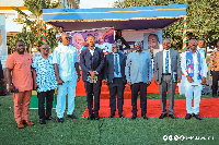 Vice President Dr. Mahamudu Bawumia (third from right) among other health professionals