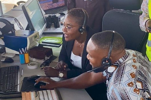 Dorcas Affo-Toffey (female) toured the Ghana Civil Aviation Authority