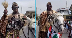 Watch as Kwaku Bonsam storms Mahama's inauguration while riding a horse