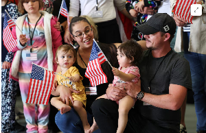 Some of the first group of white South Africans granted refugee status