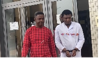 Suspect Richard Appiah being led away from court