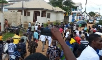 Kennedy Agyepong supporters chasing Opare-Ansah and his team at Assin Central