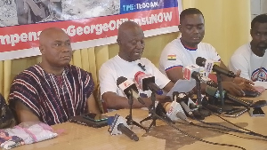 Some supporters of Kennedy Agyapong at the press conference