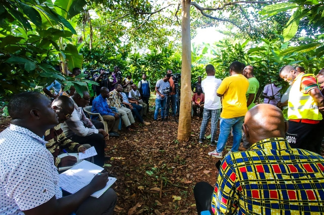 Dr Owusu Afriyie Akoto during his visit to the regions